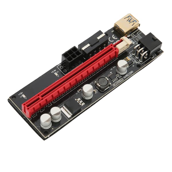 PCIE Riser 1X til 16X GPU-udvidelse Reducer belastning 60 cm USB3.0 Sikker Stabil USB Riser Strømforsyningsadapterkort