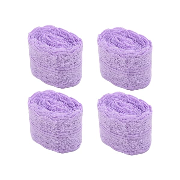 4 stk. blondebånd i nylon, retro DIY dekorative tilbehør til gaveindpakning, lilla