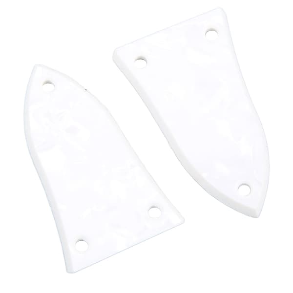 5 st vit 3-håls plast truss rod täckplåtsats för elgitarr bas tillbehör