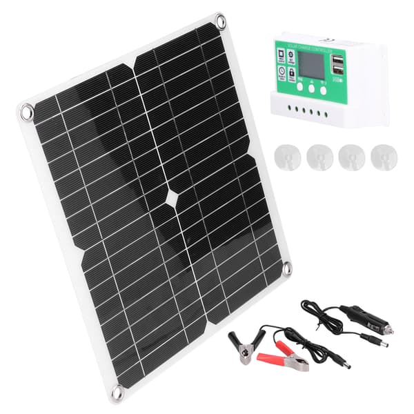 40W 18V Monokrystallinsk Silicium Fleksibelt Solpanel med 20A Solar Ladecontroller til Udendørs Brug