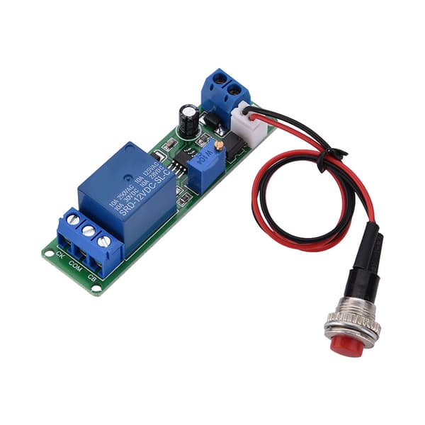 12V DC Justerbar Tidsfördröjningsreläbrytare Timermodul Av 1-10 Sek