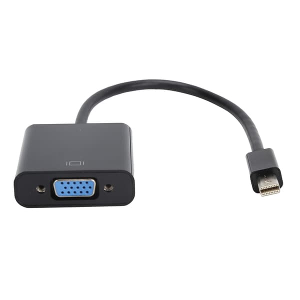 Mini DP uros-VGA naaras -sovitin, ABS musta, ThinkPad-kannettaville ja PC:lle, 1 kpl