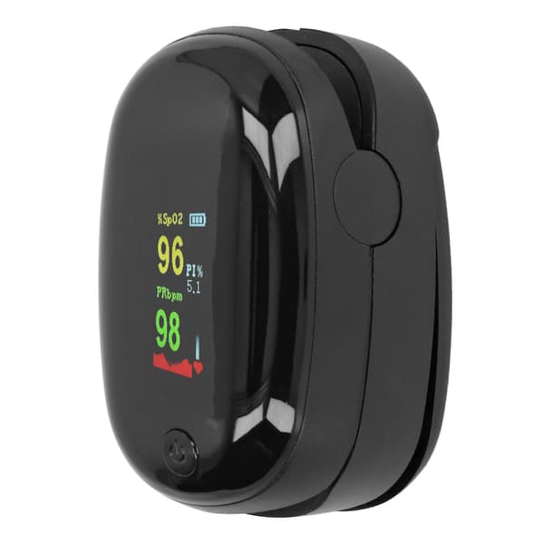 Fingertipspuls-oximeter SpO2-måler Blodiltmætningsmonitor med snor