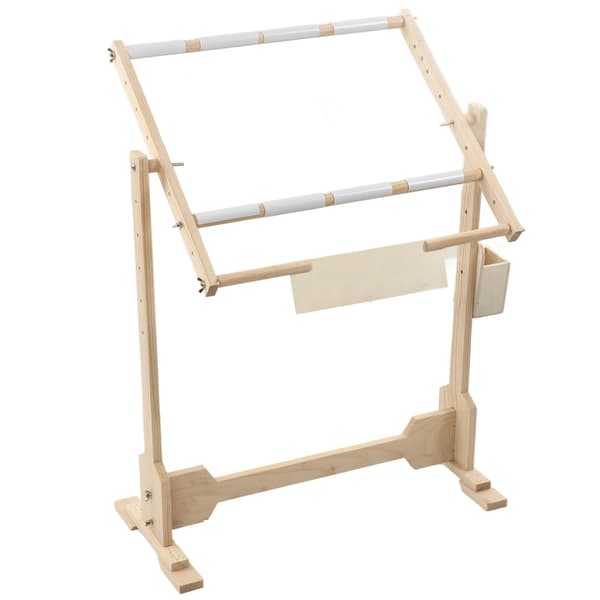 9CT Korsstygnsram Golvstativ Träbroderi Gobelängbågar 50cm