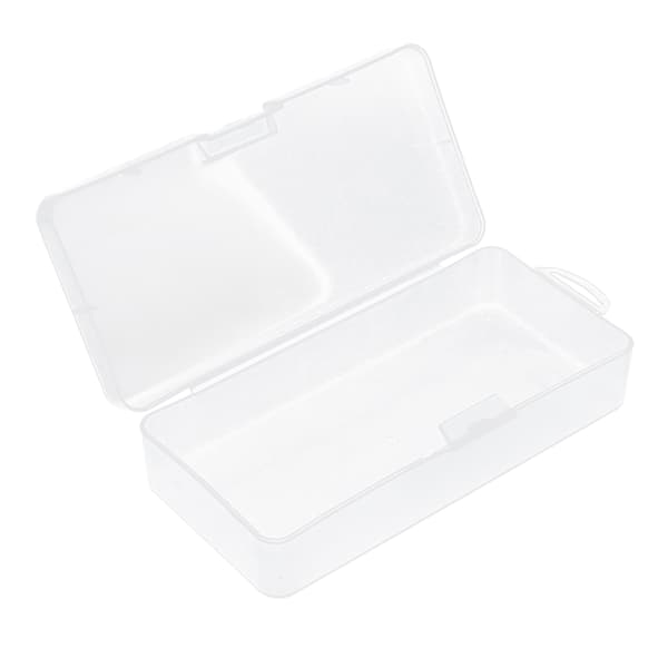 Plastförvaringslåda Rektangulär Transparent Digital Elektroniktillbehör Fallbeständig Låda med Fällbart Lock