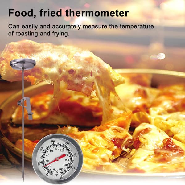 Stegetermometer i rustfrit stål til frituregryde, kyllingefryser, grilltemperaturmåler