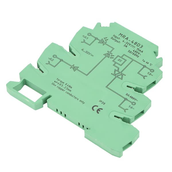 MRa 48D3 Slim 6.2mm AC SSR Switch Module, 4-32VDC Kontroll, Solid State Relä