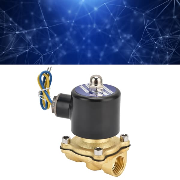 Mässing 2W-160-15 G1/2\" magnetventil, NC elektrisk ventil för vatten/luft/gas, DC24V