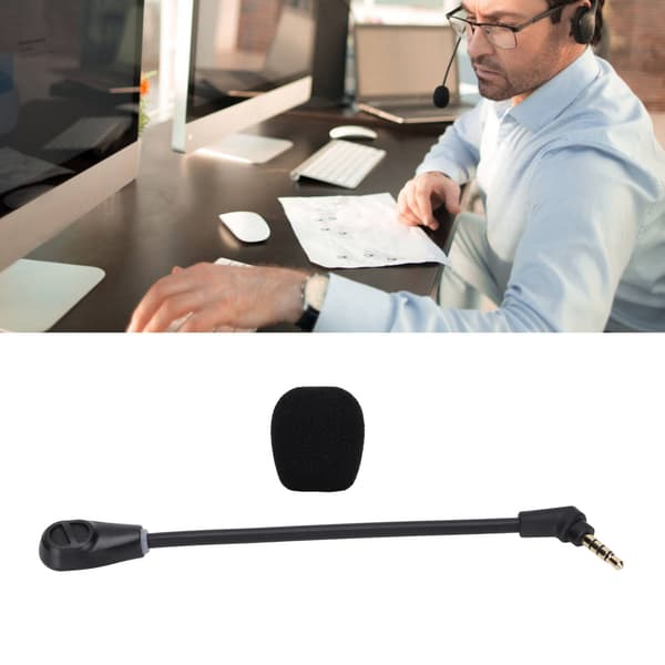 HyperX Cloud Flight S Avtagbar Klar Röst Backup Mikrofon, Flexibel 360 Bommikrofon, 3.5mm OFC, 1+1 Set