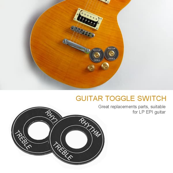 Aluminiumomkopplarplatta Rhythm Treble Ring för LP EPI Elgitarr Svart