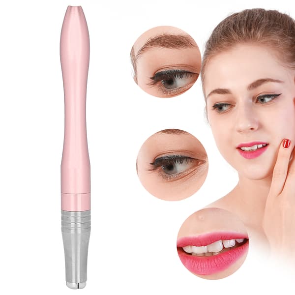 Microblading Pen Manuel Tatoveringspen til Semi-Permanent Makeup Øjenbrynstatovering (Rose Gold)