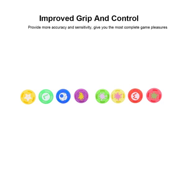 8PCS Silikon Tumgrepp Kapslar Färgglada 2cm för Switch Pro PS4 PS3 Xbox One 360 Kontroll Antisladd Joystickskydd