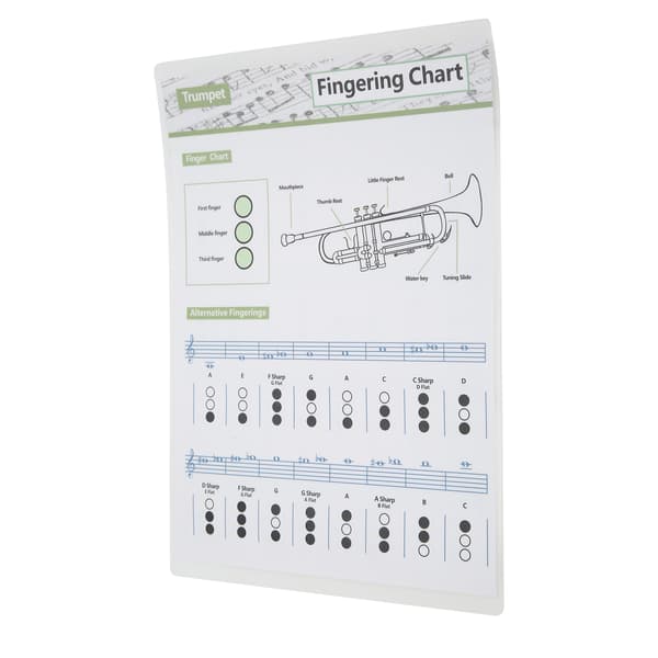 Trompet Akkordtabel Gribebræt Noder Musikinstrument Referencekort til Hjemmestudie