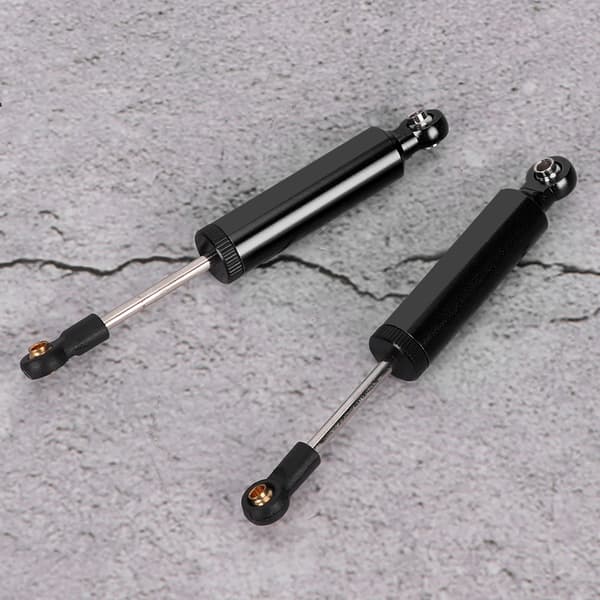 2 stk. støddæmpere i aluminiumslegering kompatible med SCX10 TRX4 1/10 RC-bildele sort
