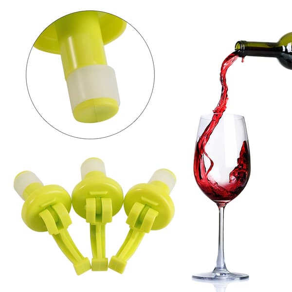 2-pack vinoljetätad flaskpropp i silikon, lättöppnad plugg för drycker