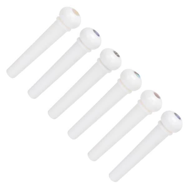 6 plastiska bryggstift akustisk gitarr ersättningspinnar stränginstrumenttillbehör