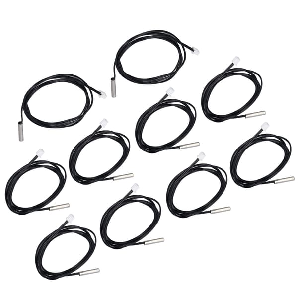 10 stk. NTC Termistor Temp Sensor Probe 5x25mm Cylindrisk Hoved 5K B3470