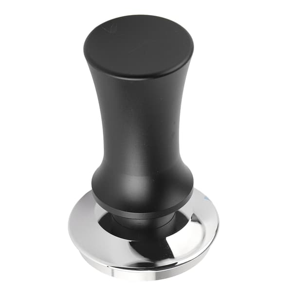 53 mm espressostamper i rustfrit stål, sort kaffepulverpressehammer med konstant tryk