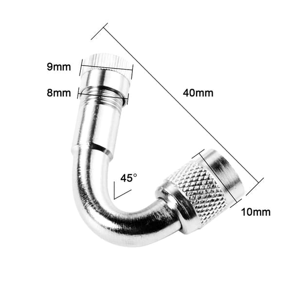 45/90/135 graders bil motorcykel cykel ventiladapter däckslang förlängningsadapter