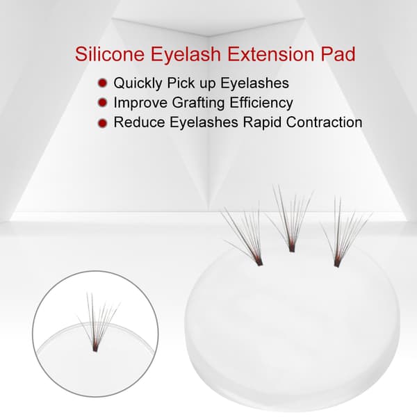 Silikone Eyelash Extension Adhesive Stand Holder Pallet Eyelash Pad Makeup Tool 3cm