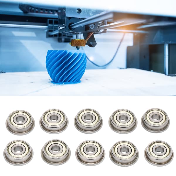 10 stk. mini metal dobbelt afskærmede flangelejer til 3D-printer mekaniske dele