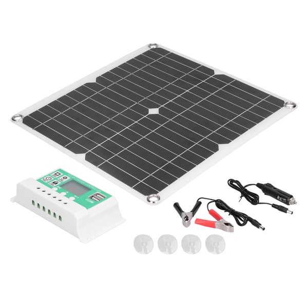 40W 18V Monokrystallinsk Silicium Fleksibelt Solpanel med 20A Solar Ladecontroller til Udendørs Brug