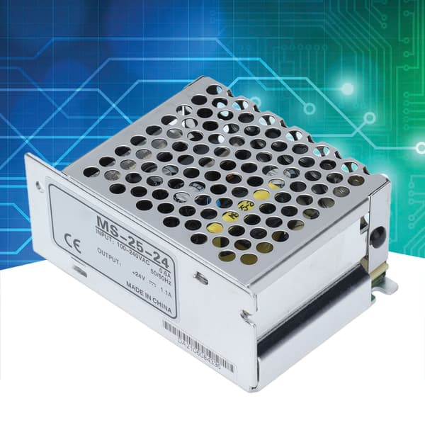LED-driver 100-240VAC 25W aluminium strømforsyning MS-25-24 til LED-strips og belysning