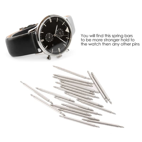 20-pack fjäderstift i stål för klockarmbandslänk reparation 1.8*22