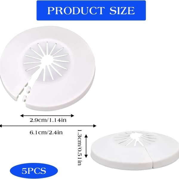 5-pack rörisoleringsskydd, avloppsrörsskyddsplåtar (14-29 mm)