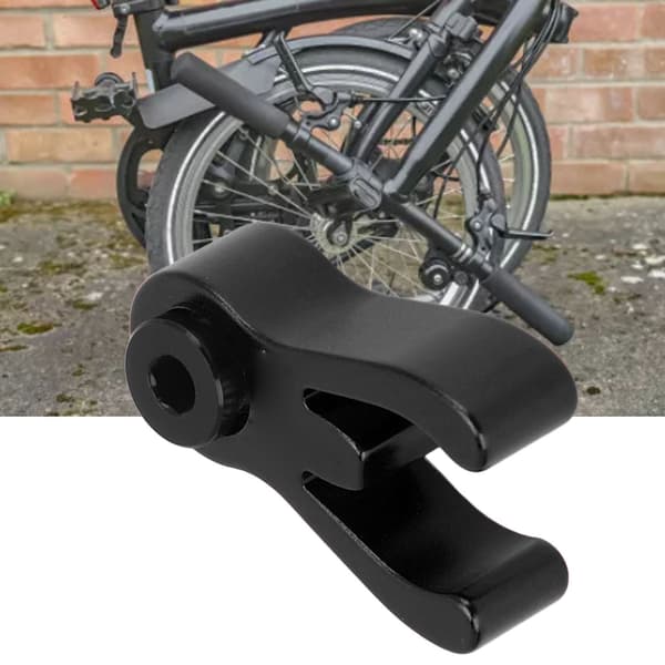 Fällbart cykelstamspänne i aluminiumlegering, fäste för framrör för Brompton 3sixty Svart 23x37mm 1st+skruv