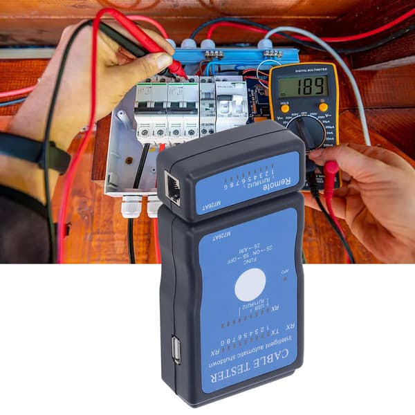 Ethernet-kabeltester, multifunktionel intelligent split-type håndholdt POE-netværkstester til RJ45