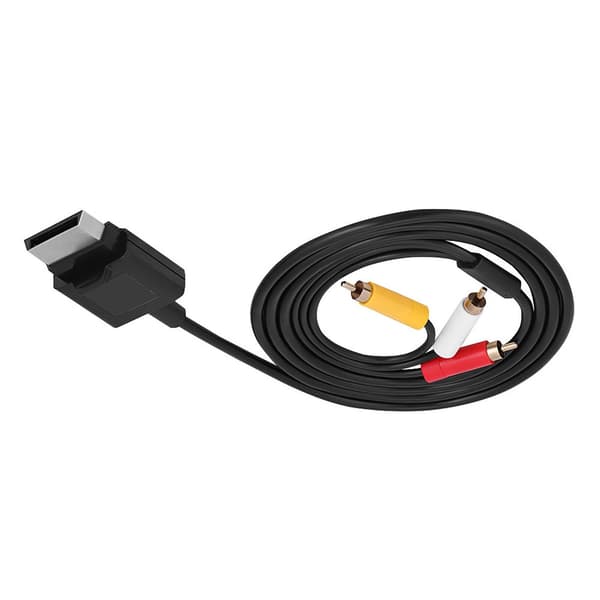 1,8M ABS Komposit A/V Ledningskabel til Xbox 360 Slim Spilsystem, 1-pak