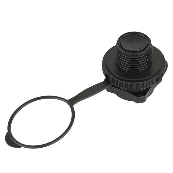 Sort plastik oppustelig båd reserve luftventil 22,9 mm udvendig diameter