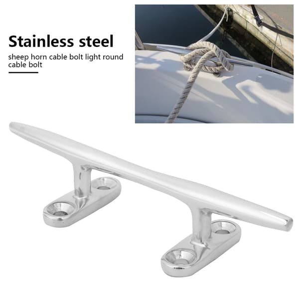 Poleret rustfrit stål 8\" bådklampe, letvægts spejlfinish marine hardware dock tilbehør