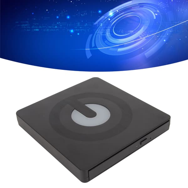 Bærbar ABS USB 3.0 Type-C CD DVD-brænder/-læser til PC Mac Linux, Plug and Play Lydløs Gennemsigtig Top, 1-pak