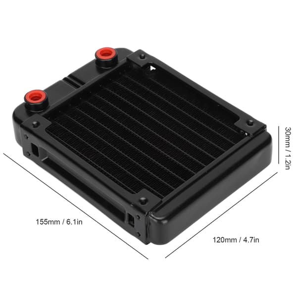 Processor Aluminium Radiator 10-rørs køler, G1/4 Gevind, Lydløs Effektiv Køleplade til PC