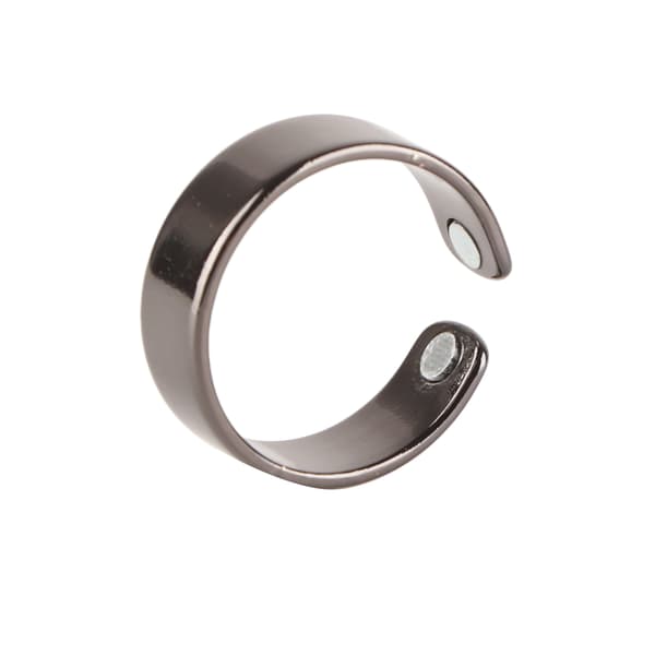 Åben magnetisk ring appetitkontrol træthedslindring sikker simpel magnet kobberring til mænd sort