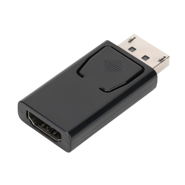 2 kpl musta ABS DP uros-HDMI naaras -sovitin PC-kannettaville