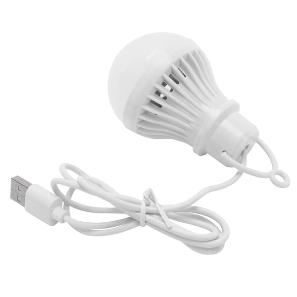 5V USB Lågspännings LED Nödljus för Utomhuscamping Vit Belysning