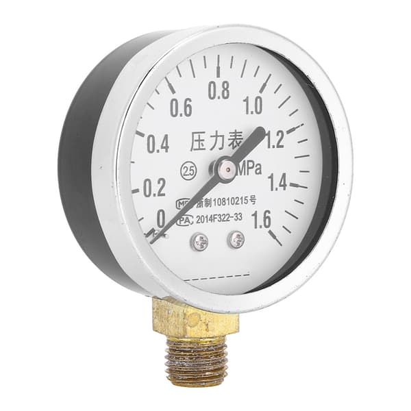 Y60 Stöttålig Lufttrycksmätare, Hållbar Precisionsmanometer, 63mm Urtavla, Noggrann Däcktryckstestare