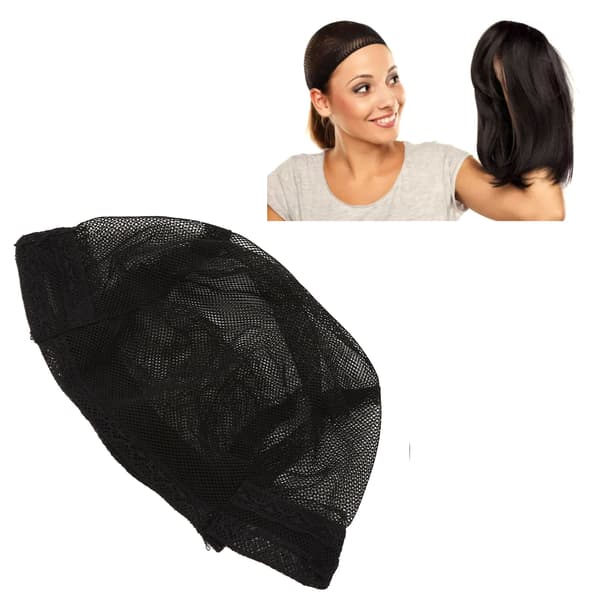 Parykhætter Nylon Strækbar Åndbar Dome Mesh Net Parykhætte Til Cosplay Udklædning Sort