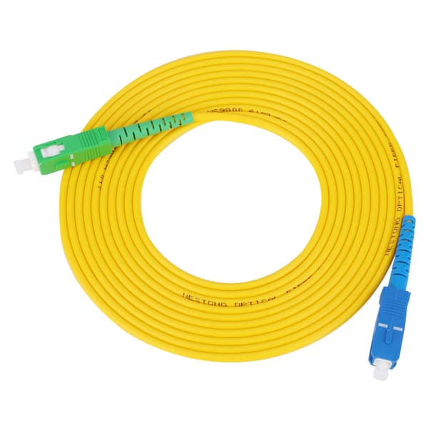 2-pack fiberoptisk kabel 5m SC/APC-UPC Singelmod patchkabel