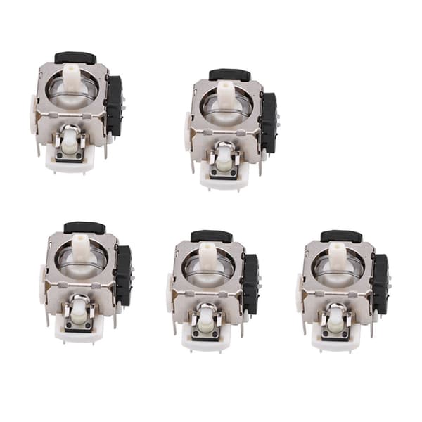 5 sæt ABS analog stick 3D joystick reparationsdele til Xbox 360 trådløs controller 2,6x2,4x2,1 cm