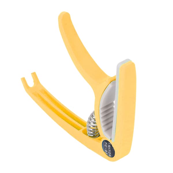 ABS Quick Clip Gitarr Capo Set med 5 Plektrum för Akustisk Elektrisk 6-strängad Gitarr Banjo Mandolin Ukulele Gul