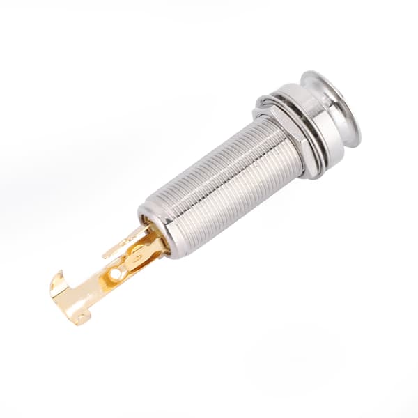 Silver Gold Koppar Stereo Endpin Jack Utgång för Elgitarr Ukulele Pickup