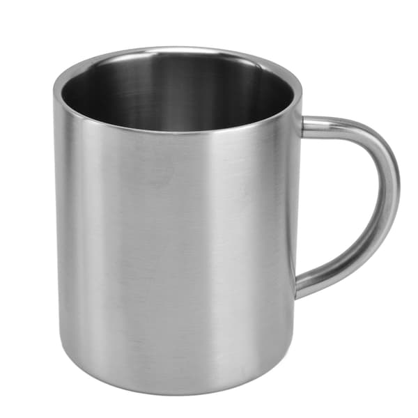 Dobbeltvæggede kaffekrus i rustfrit stål, isolerede tekopper til camping, rejser, udendørs, kontor 410 ml