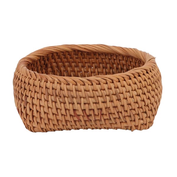 Håndvævet Rattan Kurv til Tesæt og Porcelæn