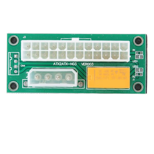 ATX 24PIN Dual PSU Sync Starter Modulkort med 4PIN för Mining Rig, 1 st