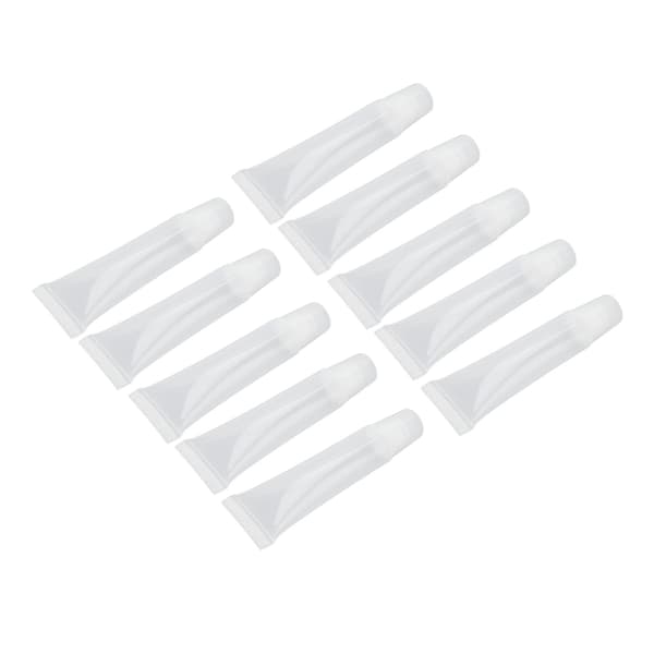 10 stk. 15 ml tomme lipglossrør Professionel bærbar PVC læbepomadebeholder til kosmetik DIY