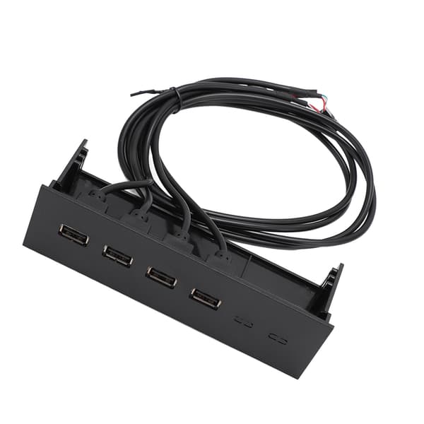 USB Hub Frontpanel 4-Port 5,25-tommer Højhastigheds Stabil Plug-and-Play Optisk Drevplads til Desktop Bundkort